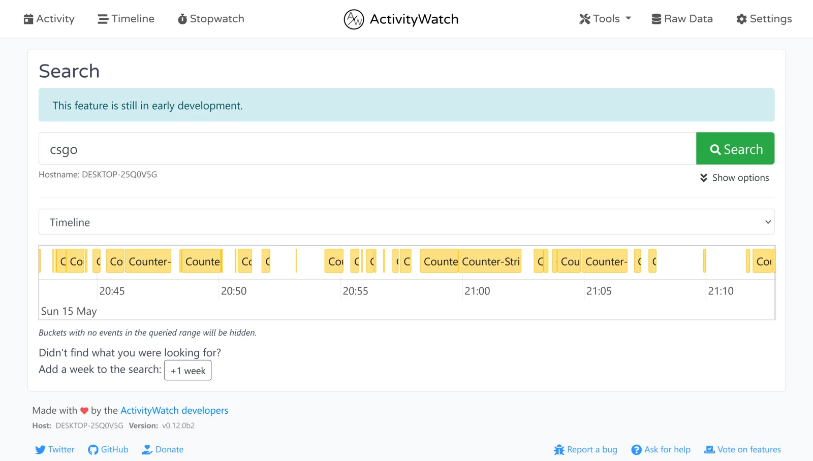 ActivityWatch v0.12: Search